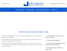 Tablet Screenshot of johnsonmetals.co.uk